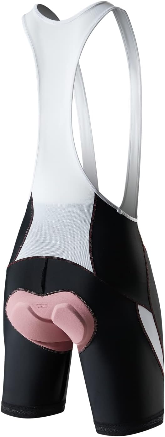 Santic Fahrradhose Damen Lang mit Träger Fahrrad Trägerhose Gepolstert Radhose Lang mit Träger mit T