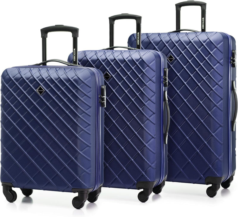 WITTCHEN Reisekoffer 3er Koffer-Set Rollkoffer Trolley Handgepäck Hartschale aus ABS mit 4 Spiner Ro