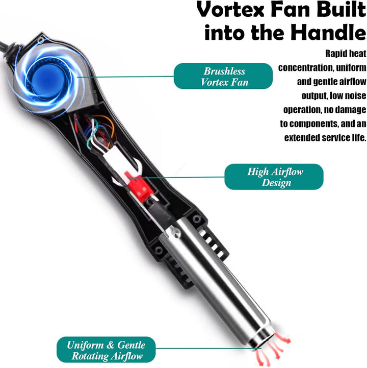 700W Heissluft Lötstation, 858D Hot Air Rework Station mit LED Display und 3 Düsen, 2-in-1 Entlötsta