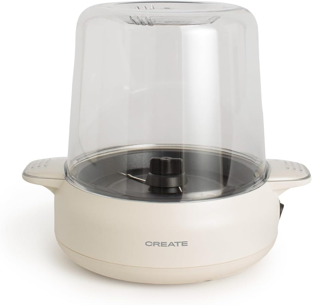 CREATE/POPCORN MAKER STUDIO/Popcornmaschine mit Butterschmelzer Cremeweiss/einfache Bedienung, bis z