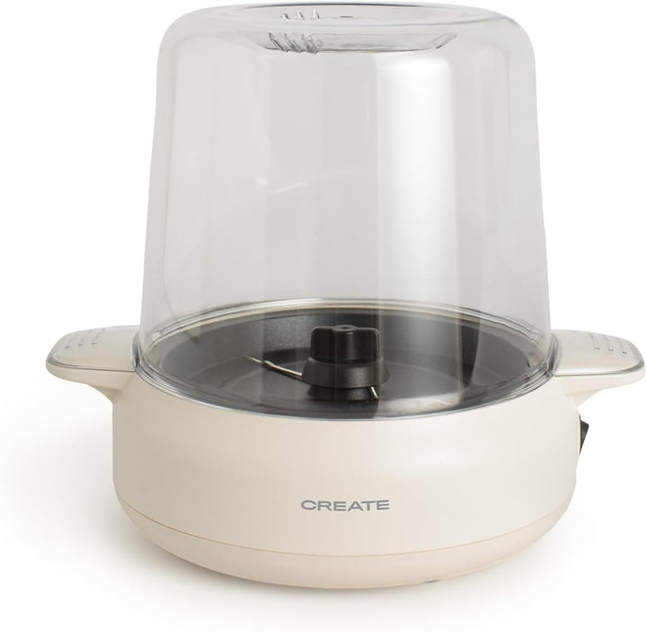 CREATE/POPCORN MAKER STUDIO/Popcornmaschine mit Butterschmelzer Cremeweiss/einfache Bedienung, bis z