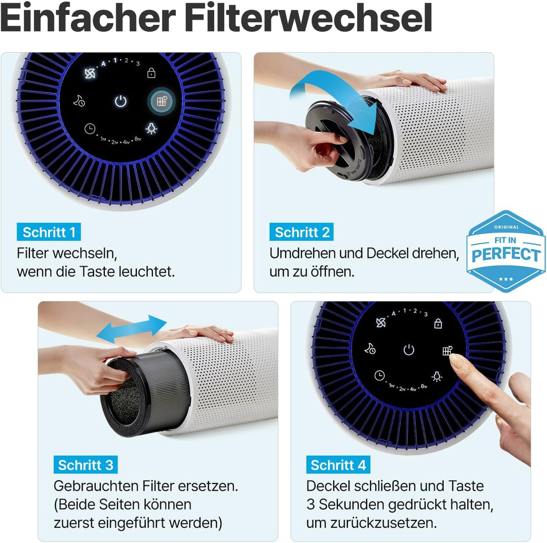 Coway Airmega 50 Ersatzfilter – Original 3-in-1 Filter (Vorfilter, HEPA, Aktivkohle) für beste Leist