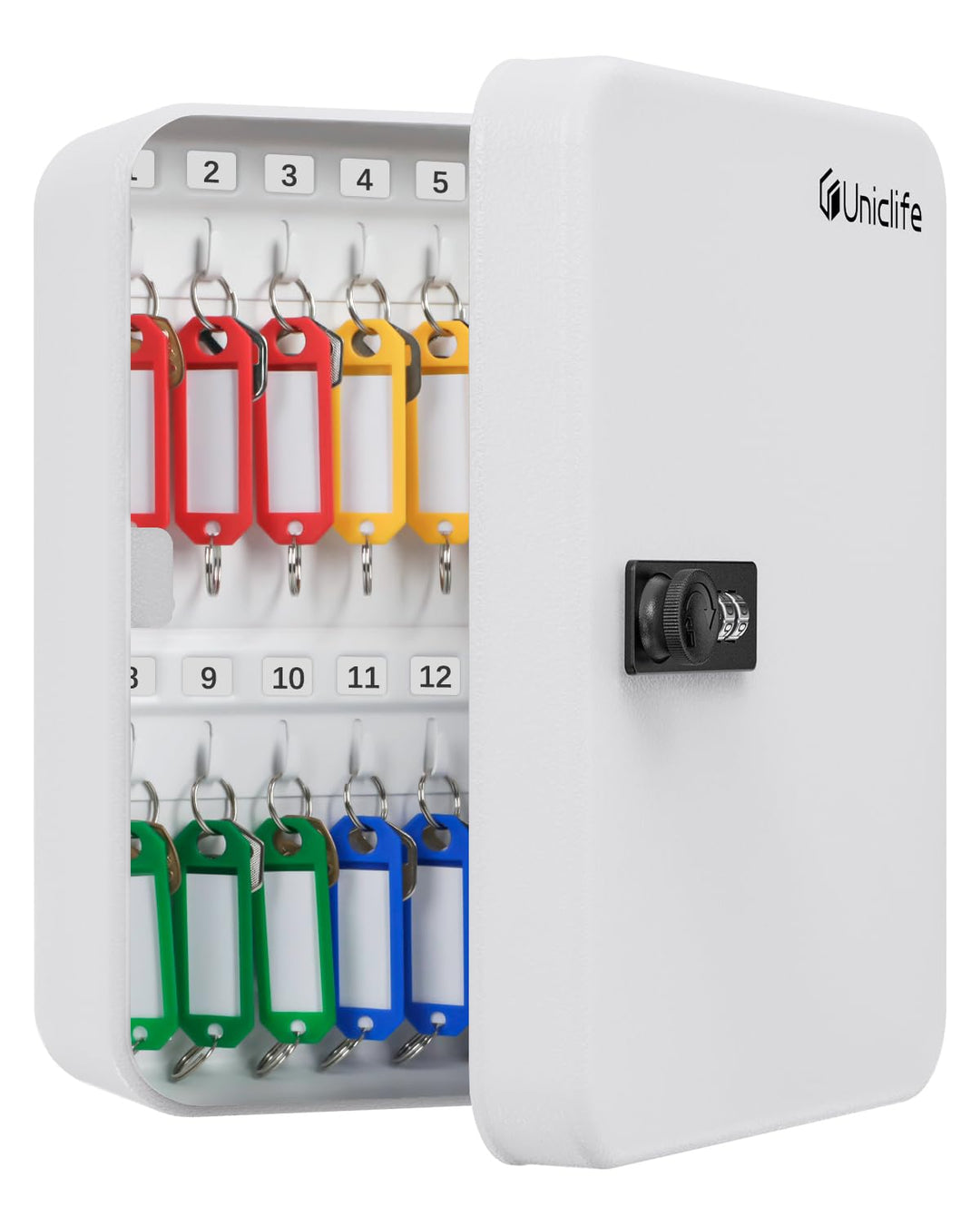 Uniclife Schlüsselschrank mit 28 Schlüsseln, Stahl, mit Zahlenschloss, Wandmontage, Schlüssel-Organi