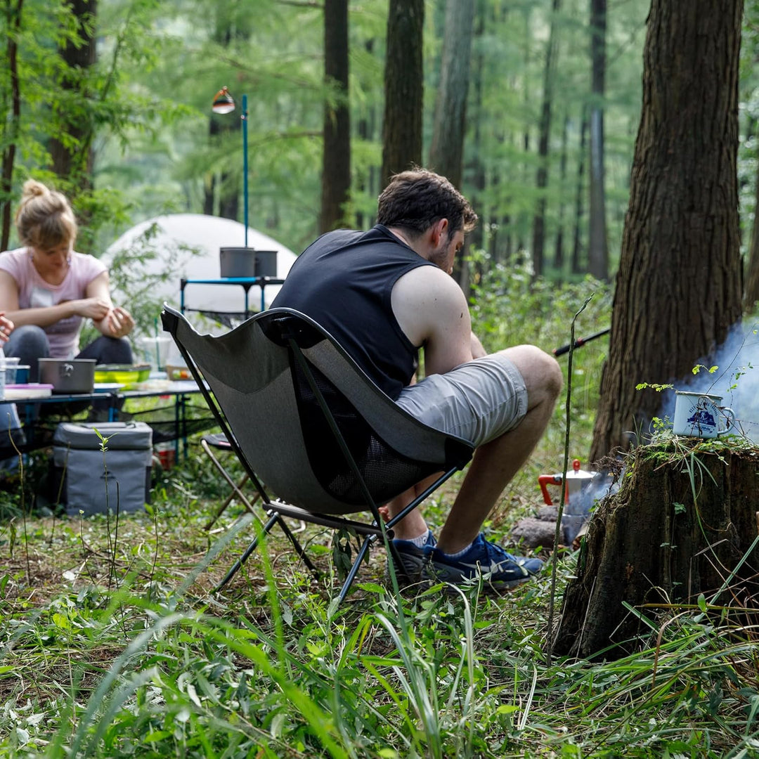 Naturehike Tragbarer Campingstuhl Ultraleichter Klappstuhl, Schnelle Demontage und Montage, Zum Ange