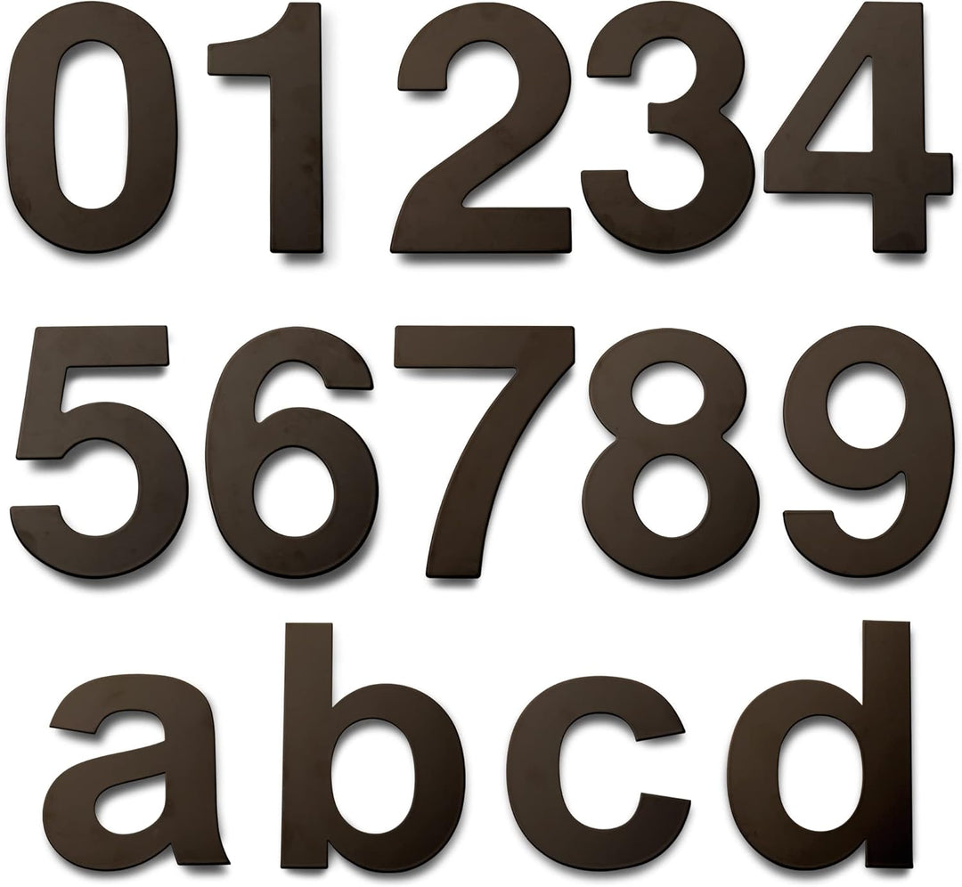 HASWARE 304 Edelstahl Moderne Hausnummer 6 Zoll/15cm Stilvolle Tür Alphabet Plakette für Strasse Hom