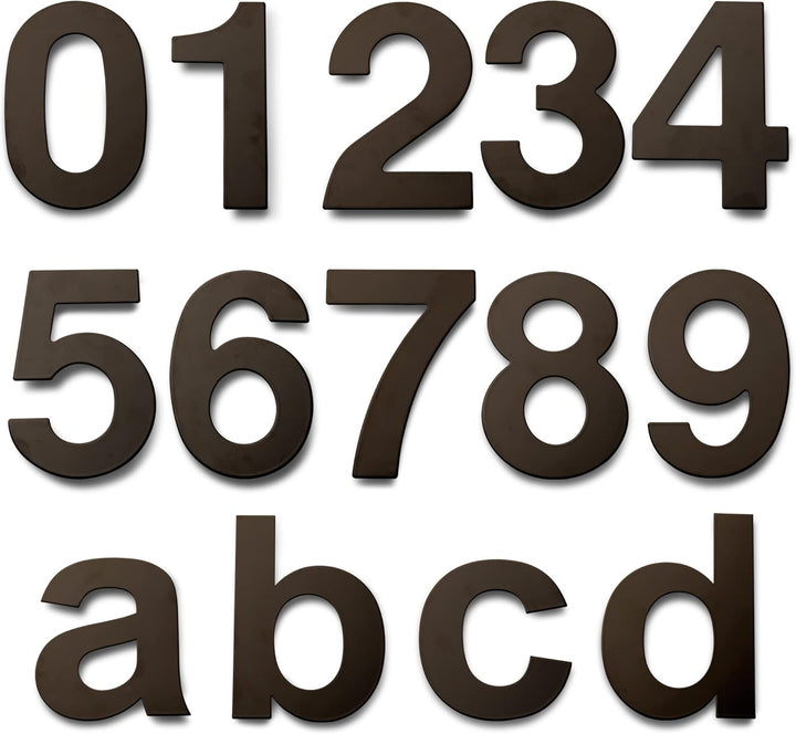 HASWARE 304 Edelstahl Moderne Hausnummer 6 Zoll/15cm Stilvolle Tür Alphabet Plakette für Strasse Hom