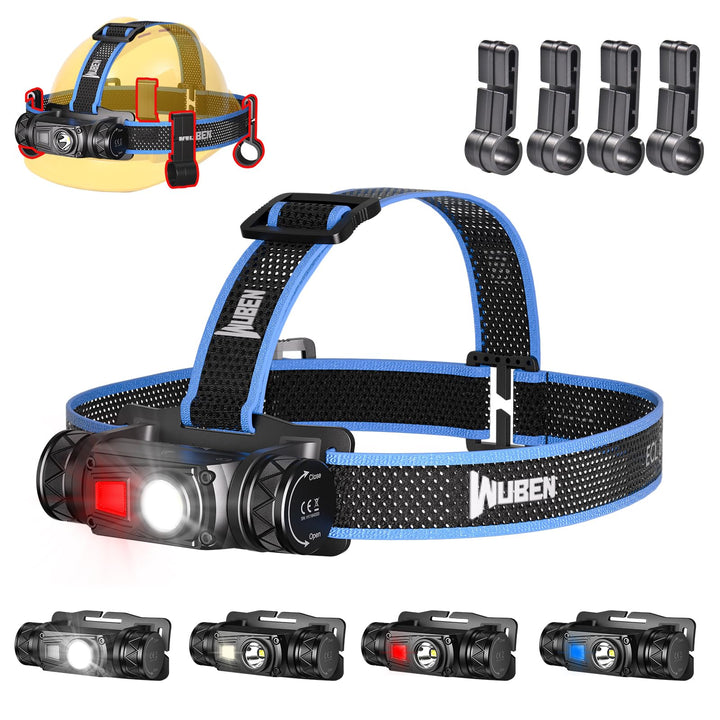 WUBEN H1 Stirnlampe 1200 Lumen USB Wiederaufladbare LED Stirnlampe 10 Modi, Superheller Stirnlampen