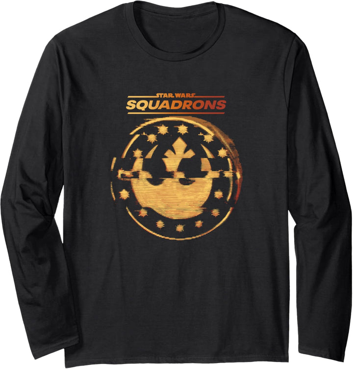 Star Wars: Squadrons Rebel Empire Gold Logo Glitch Langarmshirt
