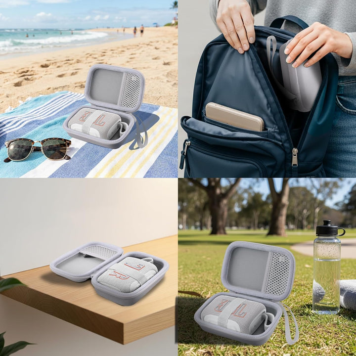 co2CREA Hart Reise Schutz Hülle Etui Tasche für JBL GO 5 /GO 4 /GO 3 tragbarer Bluetooth Lautspreche
