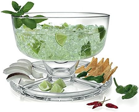 Borgonovo, 4-in-1-Etagere mit Glaskuppel aus Palladium