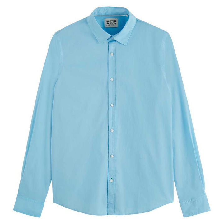 Scotch & Soda Herren Poplin Shirt Hemd S Blue Lagoon, S Blue Lagoon