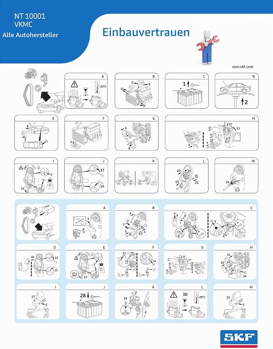SKF VKMC 03257 Wasserpumpe + Zahnriemensatz