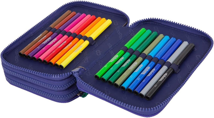 CoolPack XXL Federtasche Federmappe 3-Fach Schulstiftetui, dreifaches Federmäppchen, Federmäppchen f
