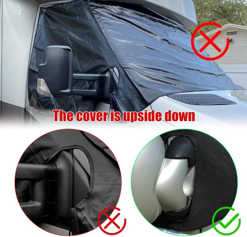 Frontscheibe Wrap Cover Ersatz für Mercedes Benz Vito W447 2014-2022, Sonnenschutz Frontscheibenabde