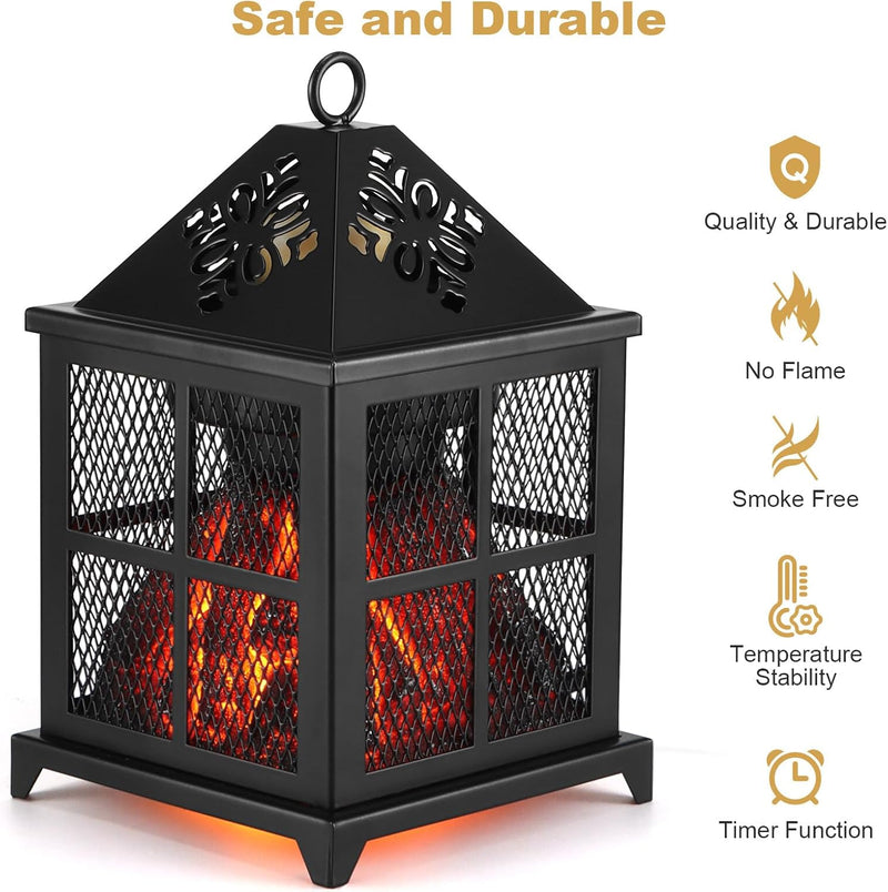 Duftlampe Elektrisch, 4 in 1 Duftlampe für Duftwachs, Kerze & Duftöl, Kamin Duftlampe für Wachs mit