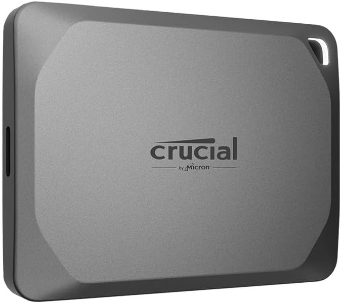 Crucial X9 Pro 1TB Externe SSD Festplatte, Lesen/Schreiben bis zu 1050MB/s, PC und Mac, inkl. Mylio