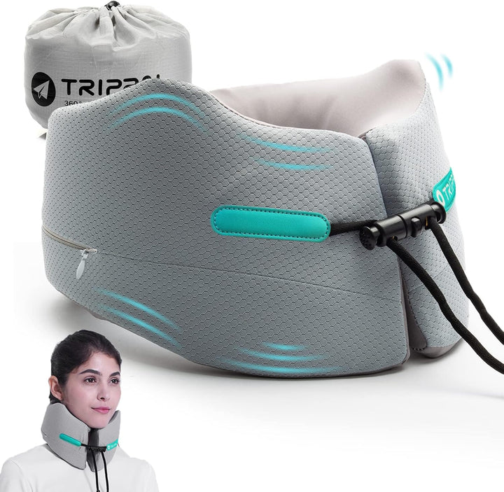 Joscoal Reisekissen Nackenkissen Reisekissen für Flugzeug Nackenhörnchen Memory Foam Travel Pillow A