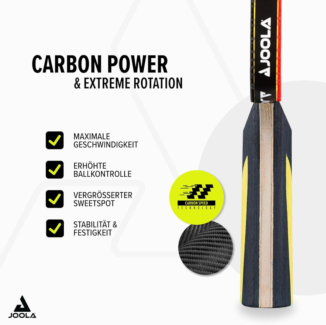 JOOLA Tischtennisschläger Carbon Pro ITTF genehmigter Profi Wettkampf Tischtennis-Schläger Carbon Pr