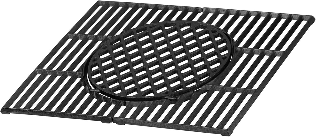 BBQ-Toro Gusseisen Grillrost System 52 x 44 cm | Rost-in-Rost Gussrost Grill, Gusseisen Einsatz Holz