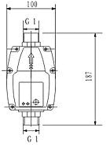 Agora-Tec® Durchflusswächter AT-DW-5 ohne Kabel, Pumpen Druckschalter zur Pumpensteuerung für Kreise