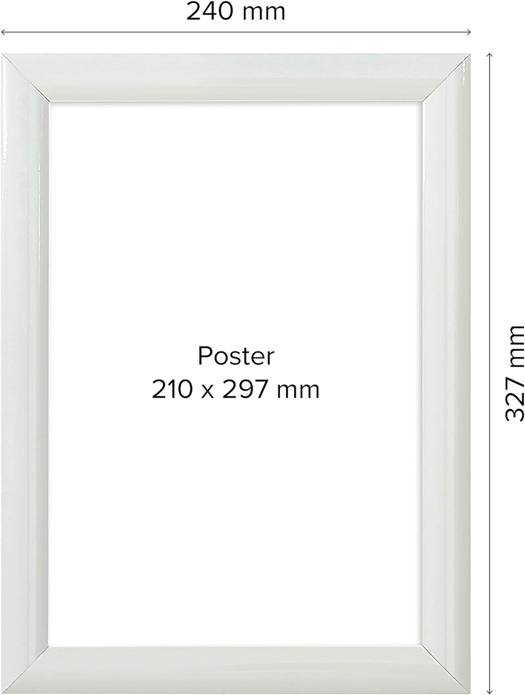 DISPLAY SALES Klapprahmen [5 St.] weiss DIN A4 25 mm Plakatrahmen Wechselrahmen | Ecken auf Gehrung