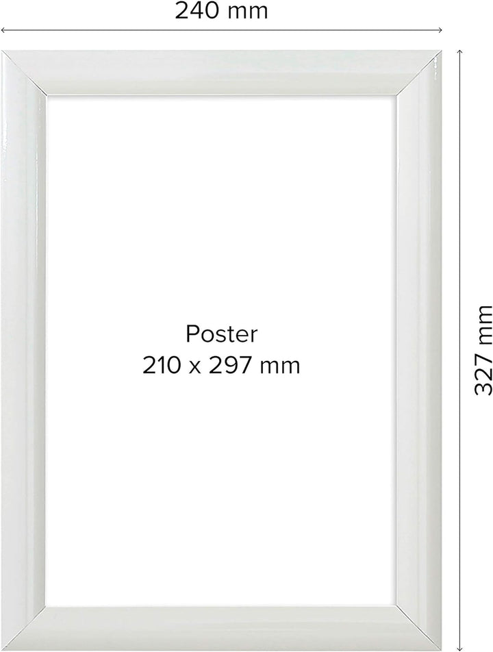 DISPLAY SALES Klapprahmen [5 St.] weiss DIN A4 25 mm Plakatrahmen Wechselrahmen | Ecken auf Gehrung