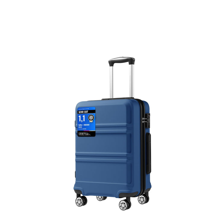 KONO Koffer Trolley Reisekoffer L (65cm) Dunkelblau, L (65cm) Dunkelblau