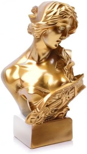 LCCCK 15.2 cm H Gold Aphrodite Statue Skulptur, Harz Griechische Mythologie Büste Statue, für Kokett