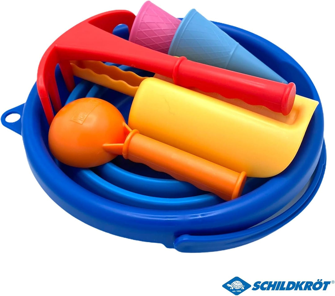 Schildkröt 7in1 Sand Toys Set, innovatives Sand-Spielset im Handtaschenformat, kompakt und platzspar