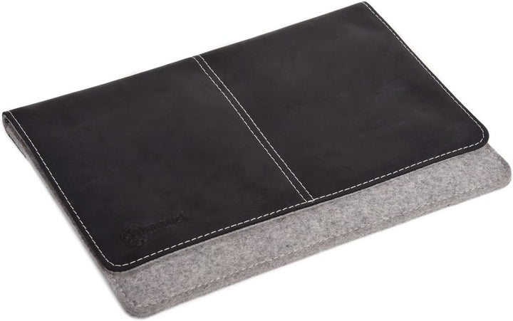 Almwild Apple iPad Pro 12.9 Zoll Hülle,MacBook 13" (2020) Tasche. Echt Rinds- Leder & 100% Woll- Fil