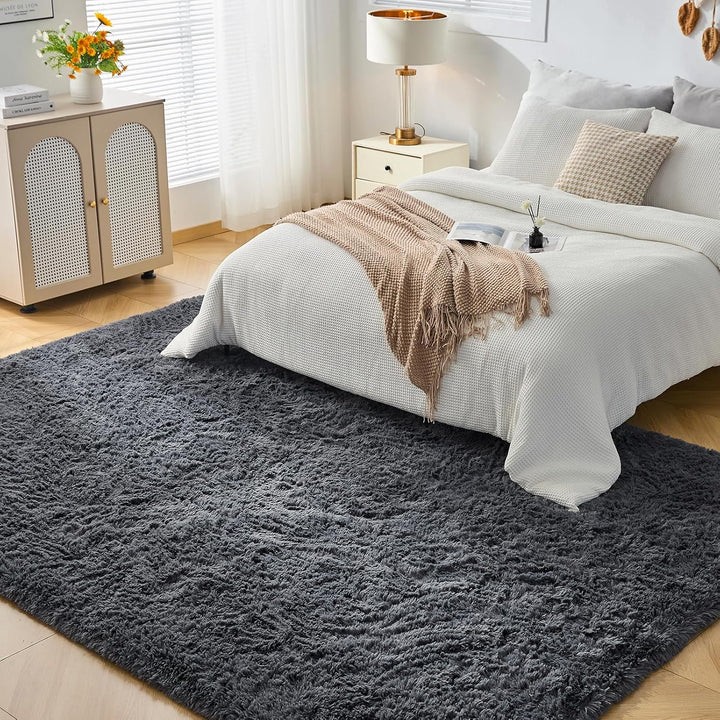 CHOSHOME Teppich Wohnzimmer Schlafzimmer Teppiche Flauschiger Hochflor Teppich Gross Super Weich Woh