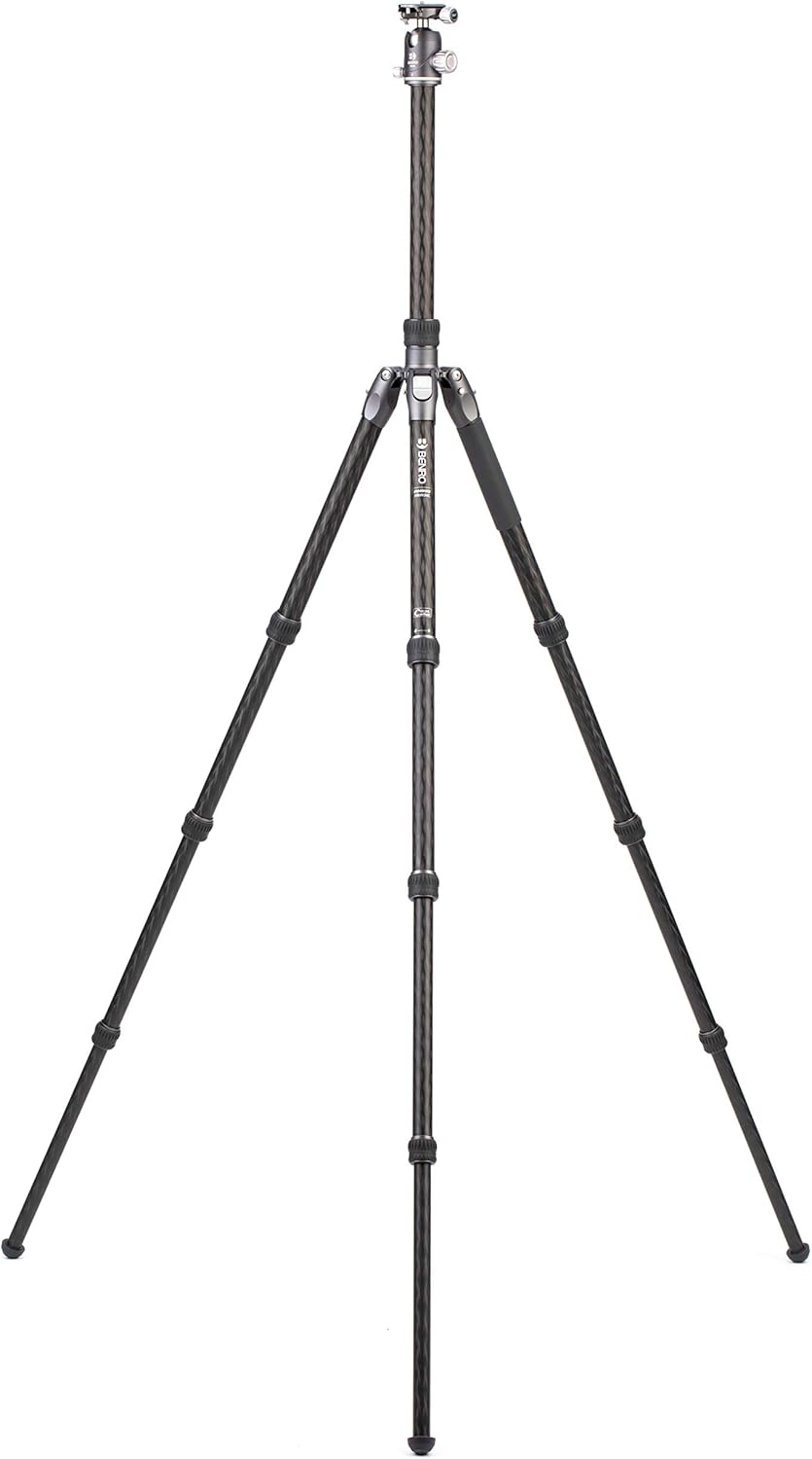 Benro Carbon Fibre Three Series Tripod/Monopod with VX30 Ballhead, 4 Leg Sections, Twist Leg Locks,