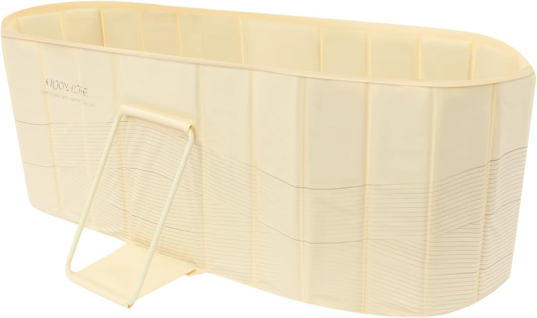 Faltbare Badewanne für Erwachsene, platzsparend & isoliert, 150 cm Länge, freistehend mit Doppel-Abf
