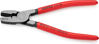 Knipex Crimpzange für Aderendhülsen mit Fronteinführung mit Kunststoff überzogen 180 mm 97 81 180