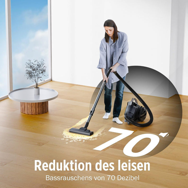 OYLCDI Beutelloser Bostaubsauger ohne Beutel,1600W Staubsauger|70dB|Bodenstaubsauger|HEPA Filter Bod