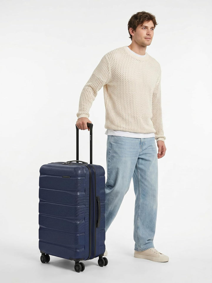 Franky Check-in Koffer für Damen und Herren | mittelgrosser Trolley 44,5 x 28 x 66 cm aus hochwertig