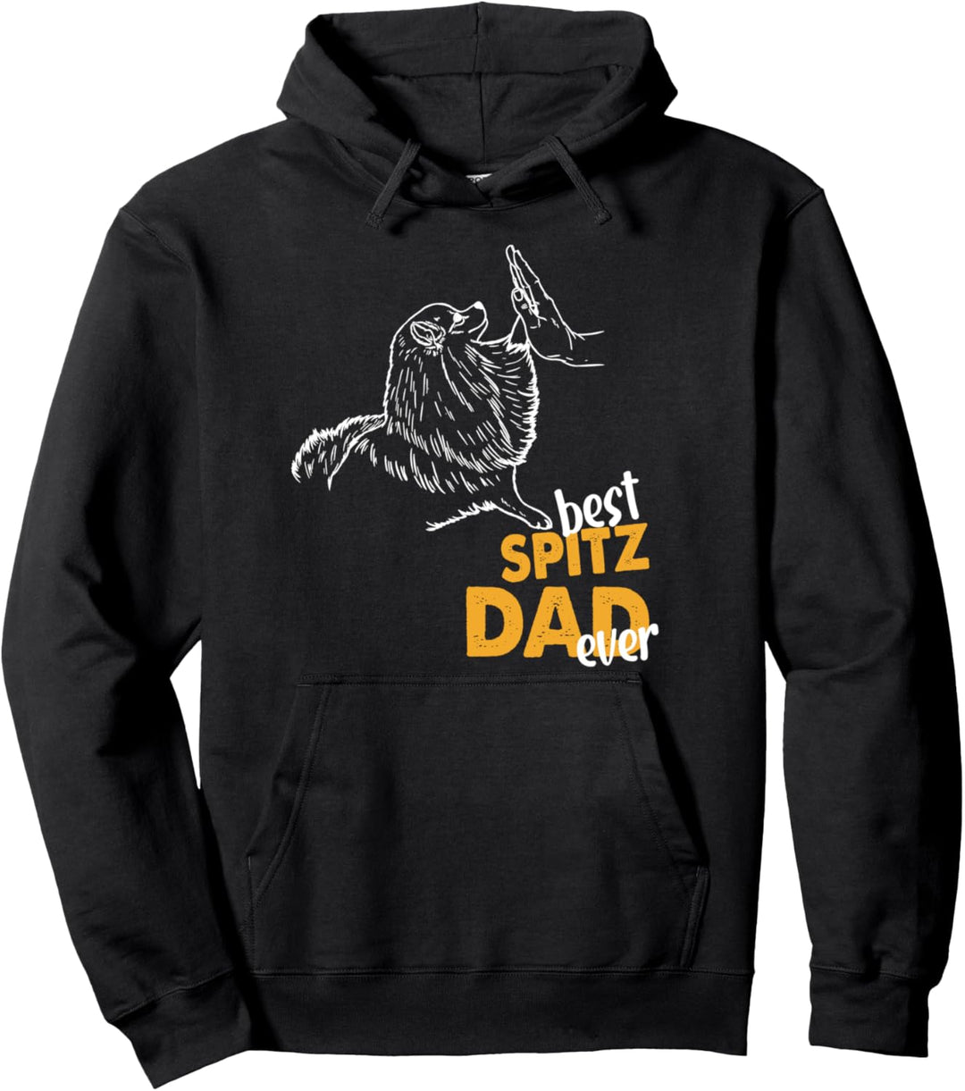 Best Spitz Dad Ever German Spitz Hundebesitzer Deutscher Spitz Pullover Hoodie