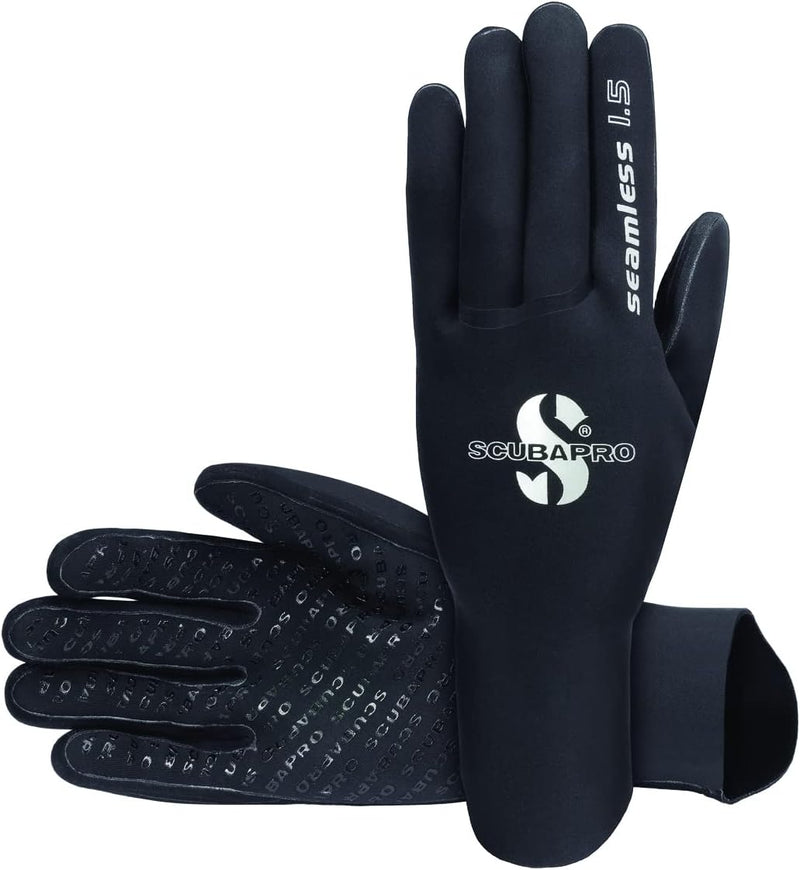 SCUBAPRO Herren Nahtloser Tauchhandschuh, 1,5 Mm Handschuhe M Schwarz, M Schwarz