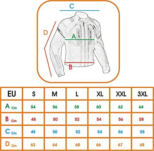 A-pro Motorradjacke für Damen, Nylon, Oxford, Thermoweste, reflektierend M Schwarz, M Schwarz