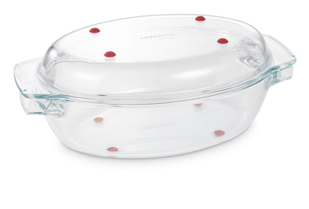 Tescoma Ovaler Bräter mit Deckel GrandCHEF 35 x 21 cm, aus Glas