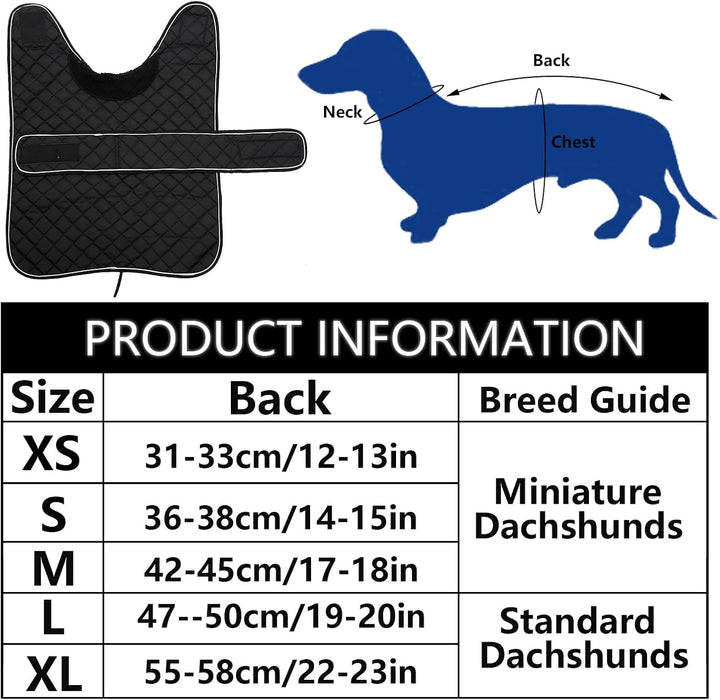 MOREZI Hundemantel Winter für Dackel - Wasserdichter Hunde Pullover mit Wolle Futter & Verstellbaren
