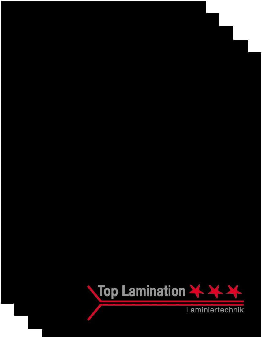 Top Lamination 100 Blatt DIN A6 (105x148mm) 350g/m² schwarzes Papier - Black Paper DIN A6 (105 x 148
