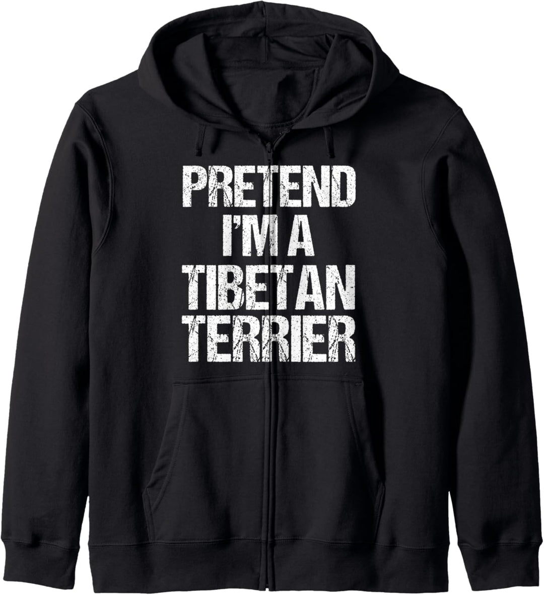Pretend I'm An Tibetan Terrier Minimalist Hundekostüm Kapuzenjacke