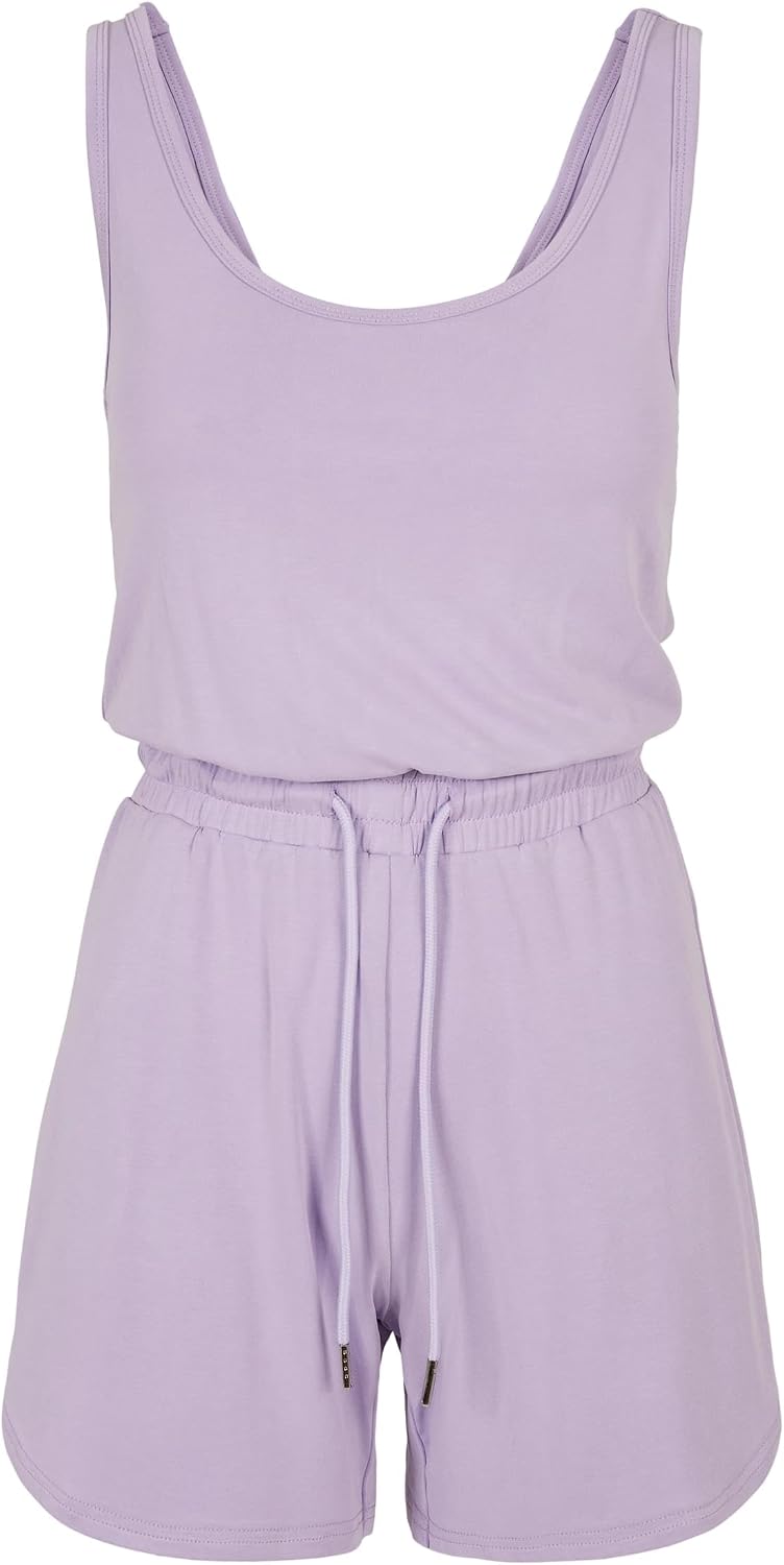 Urban Classics Damen Ladies Short Sleevless Modal Jumpsuit T-Shirt M Lilac, M Lilac