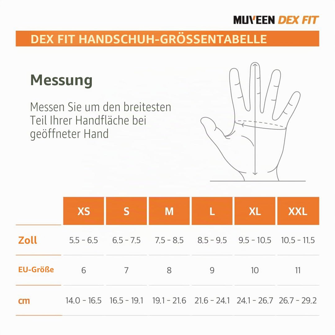 DEX FIT Arbeitshandschuhe FN330, 3D Comfort Stretch Fit, Power Grip, mit Strapazierfähigem Schaumnit