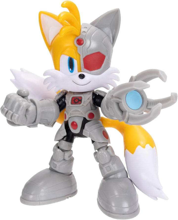 DC x Sonic Tails als Cyborg 13 cm grosse Actionfigur, offiziell lizenziert von Jakks Pacific, hochbe