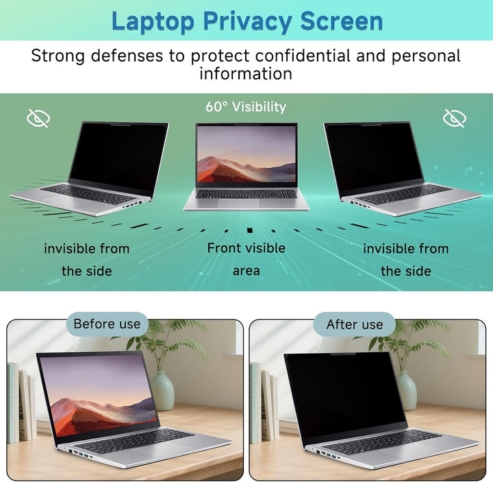Magnetischer Laptop Blickschutzfolie 13.3 Zoll 16:10,Anti Blaulicht Blendschutz Blickschutzfolie Dis