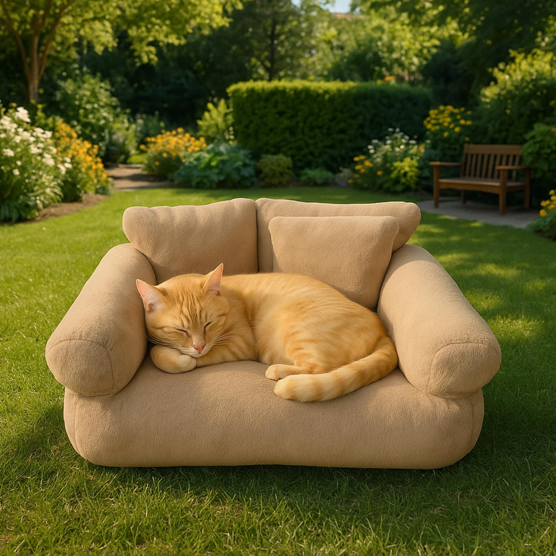 Katzenbett kleines Hundesofa Flauschig und waschbar Katzensofa Hundebett für Katzen, weich Katzenbet