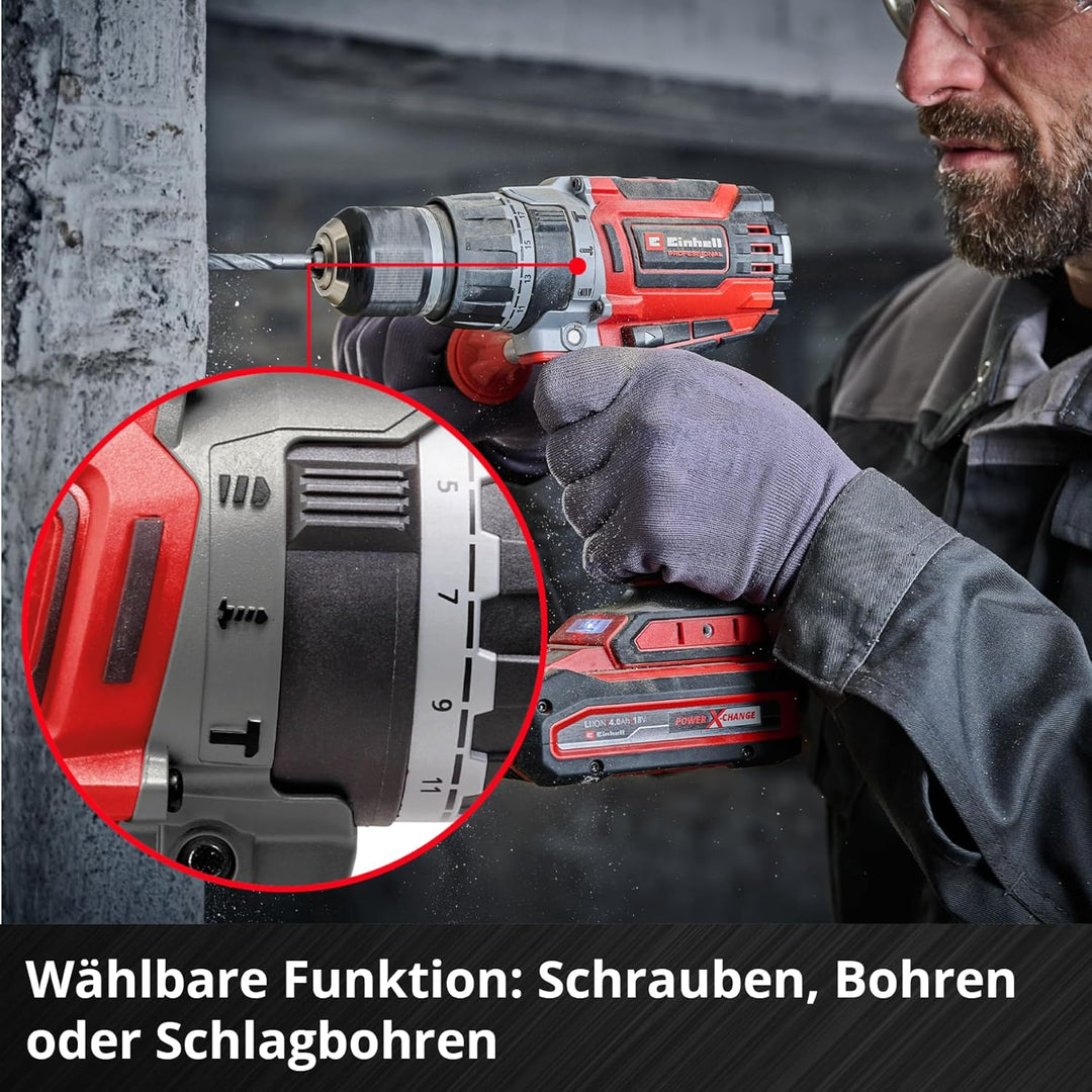 Einhell Professional Akku-Schlagbohrschrauber TP-CD 18/70 Li-i BL (18 V, Brushless, 70 Nm, Schlagboh