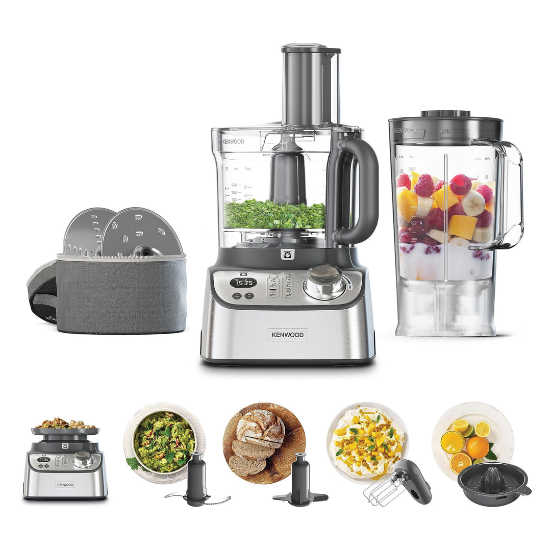 Kenwood FDM71.450SS MultiPro Express Weigh Küchenmaschine mit 8 dedizierten Zubehörteilen, einstellb